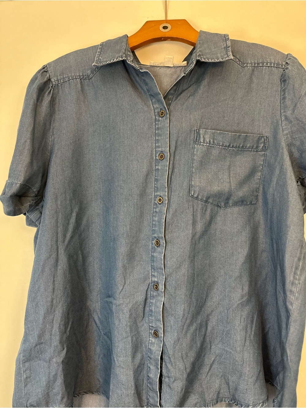 Jane and Delancey Light Blue Denim Button-Down Shirt